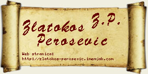 Zlatokos Perošević vizit kartica